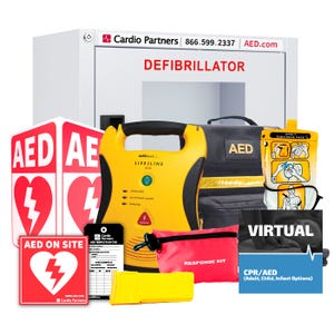 Defibtech Lifeline AED and Virtual CPR Training Bundle